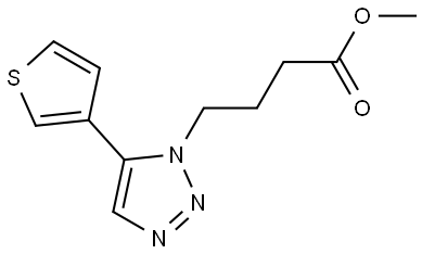 methyl 4-(5-(thiophen-3-yl)-1H-1,2,3-triazol-1-yl)butanoate Structure
