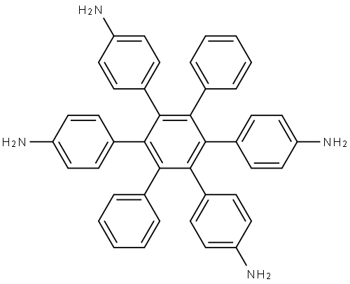 4',5'-bis(4-aminophenyl)-3',6'-diphenyl-[1,1':2',1''-terphenyl]-4,4''-diamine Structure