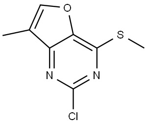 2-Chloro-7-methyl-4-(methylthio)furo[3,2-d]pyrimidine Structure