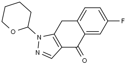 6-Fluoro-1-(tetrahydro-2H-pyran-2-yl)-1,9-dihydro-4H-benzo[f]indazol-4-one Structure