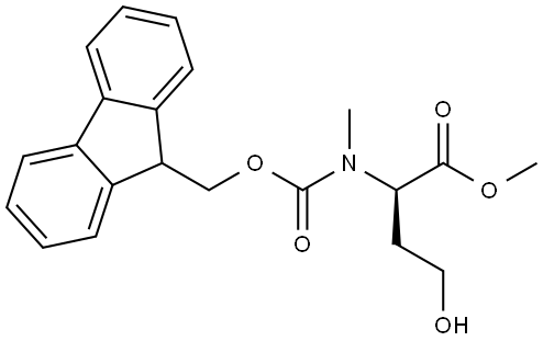 N-Fmoc-N-methyl-D-homoserine methyl ester Structure