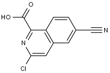 3-Chloro-6-cyanoisoquinoline-1-carboxylic acid Structure