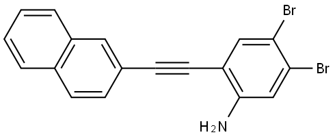Benzenamine, 4,5-dibromo-2-[2-(2-naphthalenyl)ethynyl]- Structure