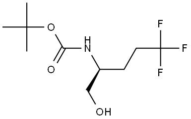 tert-Butyl (S)-(5,5,5-trifluoro-1-hydroxypentan-2-yl)carbamate Structure