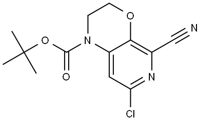 tert-Butyl 7-chloro-5-cyano-2,3-dihydro-1H-pyrido[3,4-b][1,4]oxazine-1-carboxylate Structure