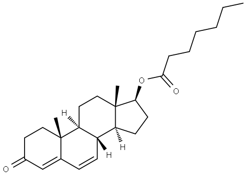 (17β)-[(1-Oxoheptyl)oxy]-androsta-4,6-dien-3-one Structure