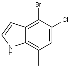 4-Bromo-5-chloro-7-methyl-1H-indole Structure