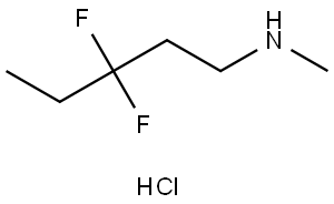 3,3-Difluoro-N-methylpentan-1-amine hydrochloride Structure