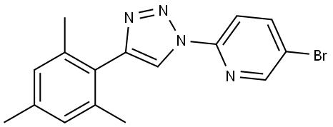 Pyridine, 5-bromo-2-[4-(2,4,6-trimethylphenyl)-1H-1,2,3-triazol-1-yl]- Structure