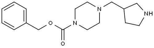 benzyl 4-[(pyrrolidin-3-yl)methyl]piperazine-1-carboxylate Structure
