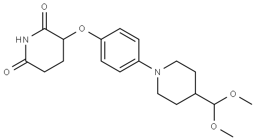 3-(4-(4-(Dimethoxymethyl)piperidin-1-yl)phenoxy)piperidine-2,6-dione Structure