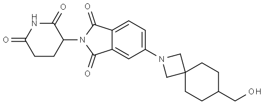 2-(2,6-Dioxopiperidin-3-yl)-5-(7-(hydroxymethyl)-2-azaspiro[3.5]nonan-2-yl)isoindoline-1,3-dione Structure