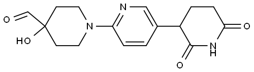 1-(5-(2,6-Dioxopiperidin-3-yl)pyridin-2-yl)-4-hydroxypiperidine-4-carbaldehyde Structure
