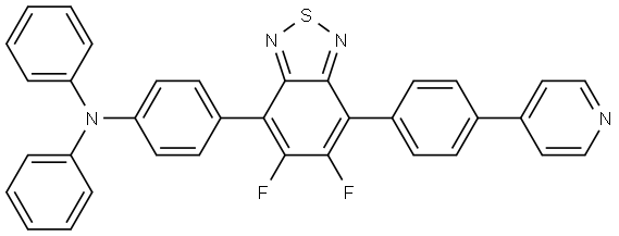 4-(5,6-difluoro-7-(4-(pyridin-4-yl)phenyl)benzo[c][1,2,5]thiadiazol-4-yl)-N,N-diphenylaniline Structure