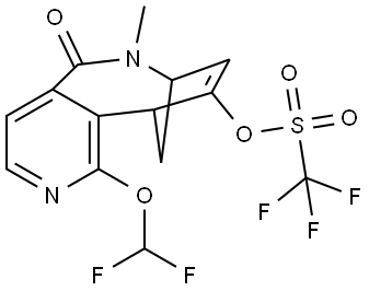 1-(Difluoromethoxy)-6-methyl-5-oxo-5,6,7,10-tetrahydro-7,10-methanopyrido[4,3-c]azocin-9-yl trifluoromethanesulfonate Structure