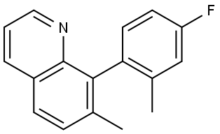 Quinoline, 8-(4-fluoro-2-methylphenyl)-7-methyl- Structure