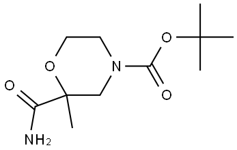 4-(tert-Butoxycarbonyl)-2-carbamoyl-methylmorpholine Structure