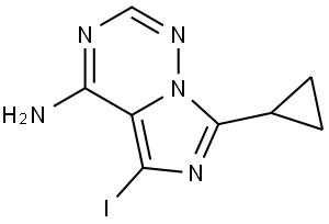 7-Cyclopropyl-5-iodoimidazo[5,1-f][1,2,4]triazin-4-amine Structure