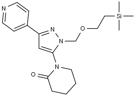 1-(3-(Pyridin-4-yl)-1-((2-(trimethylsilyl)ethoxy)methyl)-1H-pyrazol-5-yl)piperidin-2-one Structure