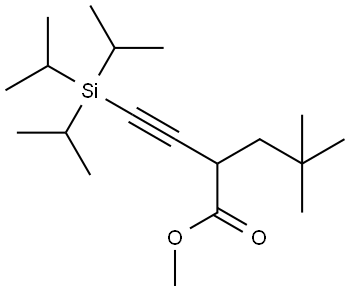 Pentanoic acid, 4,4-dimethyl-2-[2-[tris(1-methylethyl)silyl]ethynyl]-, methyl ester Structure