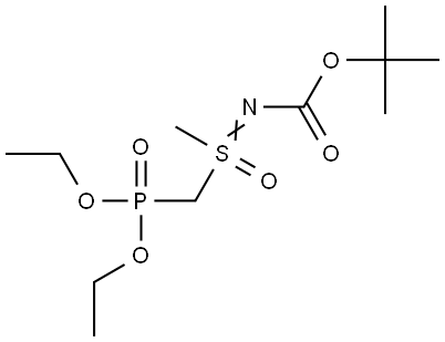 tert-Butyl (((diethoxyphosphoryl)methyl)(methyl)(oxo)-l6-sulfaneylidene)carbamate Structure