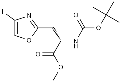 Methyl (S)-2-((tert-butoxycarbonyl)amino)-3-(4-iodooxazol-2-yl)propanoate Structure