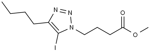 methyl 4-(4-butyl-5-iodo-1H-1,2,3-triazol-1-yl)butanoate Structure