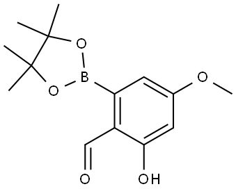 2-Hydroxy-4-methoxy-6-(4,4,5,5-tetramethyl-1,3,2-dioxaborolan-2-yl)benzaldehyde Structure
