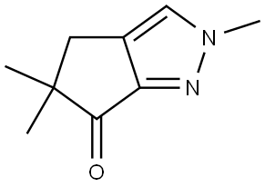 2,5,5-Trimethyl-4,5-dihydrocyclopenta[c]pyrazol-6(2H)-one Structure