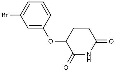 3-(3-Bromophenoxy)piperidine-2,6-dione Structure