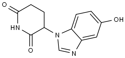 3-(5-Hydroxy-1H-benzo[d]imidazol-1-yl)piperidine-2,6-dione Structure