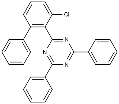 2-(3-chloro-[1,1'-biphenyl]-2-yl)-4,6-diphenyl-1,3,5-triazine Structure