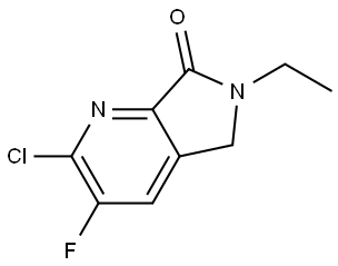 2-Chloro-6-ethyl-3-fluoro-5,6-dihydro-7H-pyrrolo[3,4-b]pyridin-7-one Structure