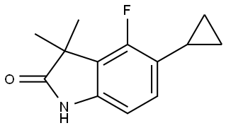 5-Cyclopropyl-4-fluoro-3,3-dimethylindolin-2-one Structure