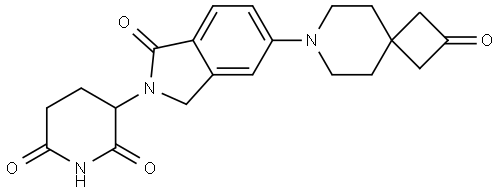3-(1-Oxo-5-(2-oxo-7-azaspiro[3.5]nonan-7-yl)isoindolin-2-yl)piperidine-2,6-dione Structure