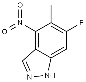6-Fluoro-5-methyl-4-nitro-1H-indazole Structure