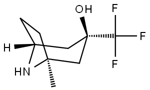 rel-(1R,3S,5S)-1-Methyl-3-(trifluoromethyl)-8-azabicyclo[3.2.1]octan-3-ol Structure