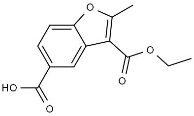 3-(Ethoxycarbonyl)-2-methylbenzofuran-5-carboxylic acid Structure