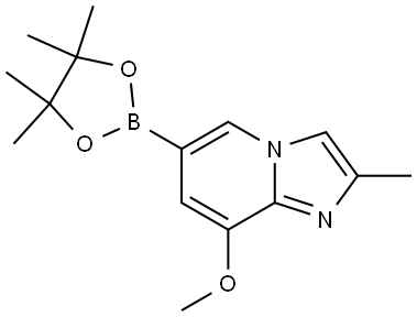 8-Methoxy-2-methyl-6-(4,4,5,5-tetramethyl-1,3,2-dioxaborolan-2-yl)imidazo[1,2-a]pyridine Structure