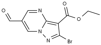 Ethyl 2-bromo-6-formylpyrazolo[1,5-a]pyrimidine-3-carboxylate Structure
