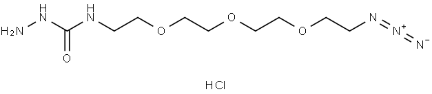Hydrazinecarboxamide, N-[2-[2-[2-(2-azidoethoxy)ethoxy]ethoxy]ethyl]-, hydrochloride (1:1) Structure