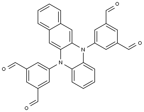 5,5'-(benzo[b]phenazine-5,12-diyl)diisophthalaldehyde Structure
