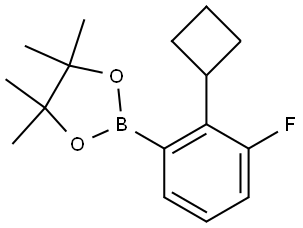 2-(2-Cyclobutyl-3-fluorophenyl)-4,4,5,5-tetramethyl-1,3,2-dioxaborolane Structure