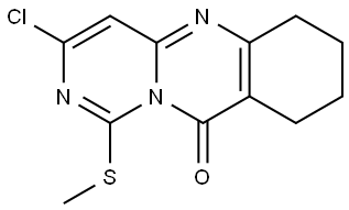 3-Chloro-1-(methylthio)-6,7,8,9-tetrahydro-10H-pyrimido[6,1-b]quinazolin-10-one Structure