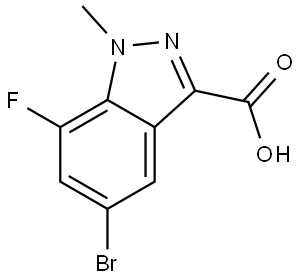 5-Bromo-7-fluoro-1-methyl-1H-indazole-3-carboxylic acid Structure