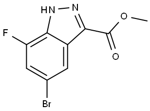 Methyl 5-bromo-7-fluoro-1H-indazole-3-carboxylate Structure