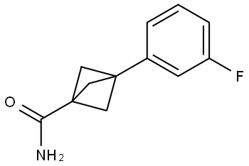 3-(3-Fluorophenyl)bicyclo[1.1.1]pentane-1-carboxamide Structure