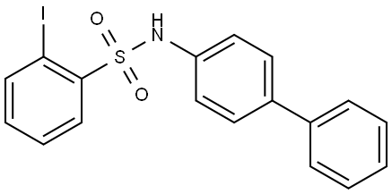 Benzenesulfonamide, N-[1,1'-biphenyl]-4-yl-2-iodo- Structure