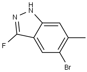 5-Bromo-3-fluoro-6-methyl-1H-indazole Structure