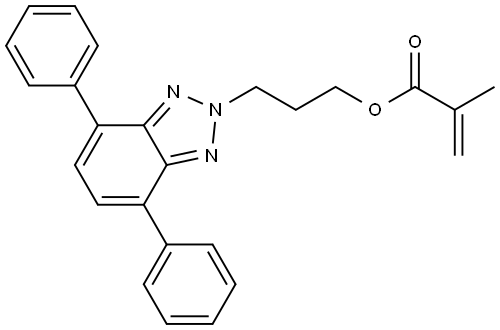 2-Methyl-acrylic acid 3-(4,7-diphenyl-benzotriazol-2-yl)-propyl ester Structure